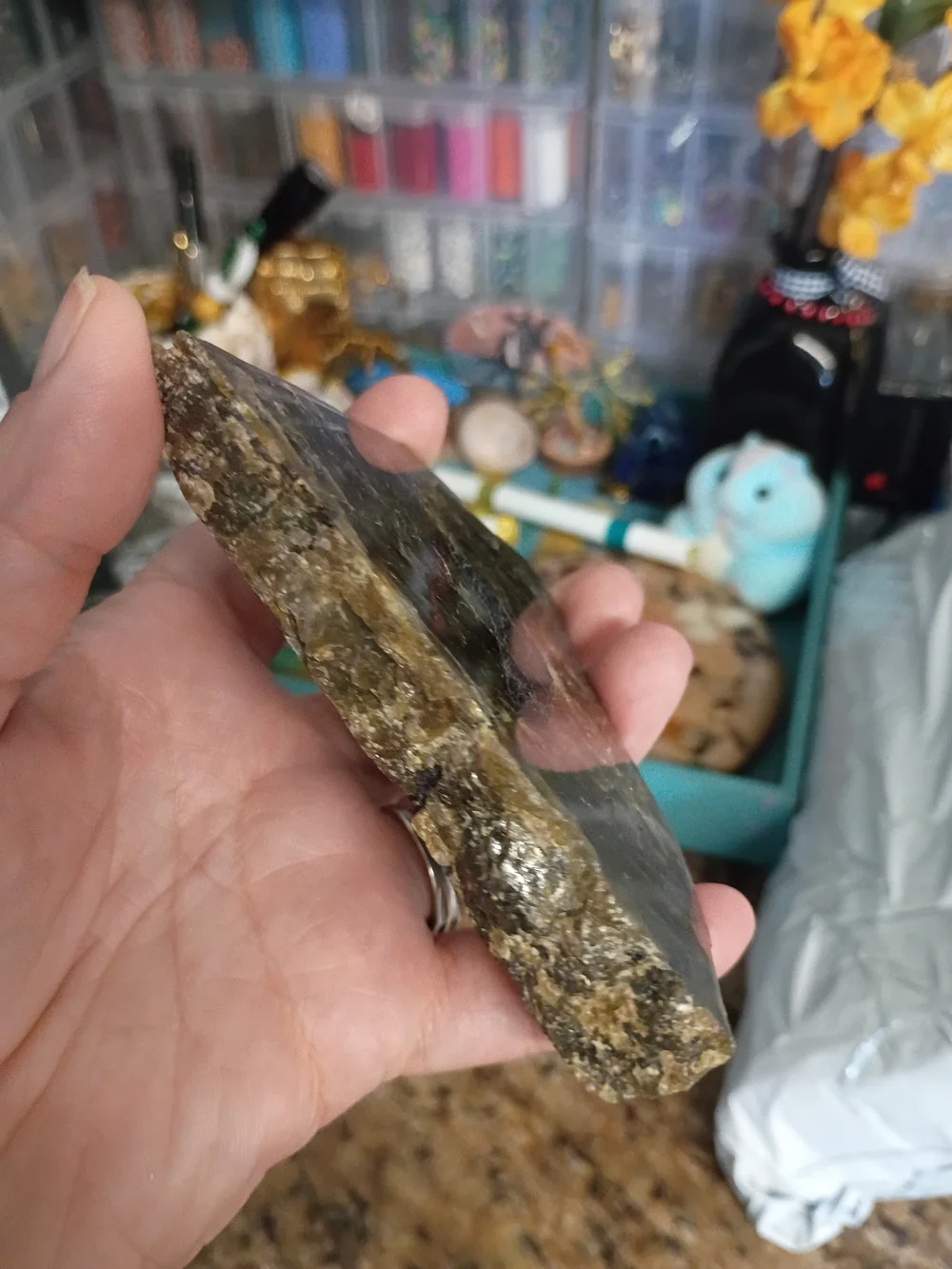 The Northern Lights Slab - Natural Raw Labradorite Freeform Stone